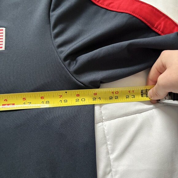 Nike Mens Size Medium Jacket Red Blue Full Zip Track USA Olympic Collared - Picture 3 of 8